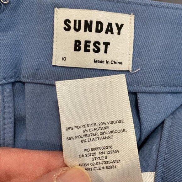 Women's Aritzia Sunday Best Micro Skirt Pleated Light Blue - Picture 11 of 12